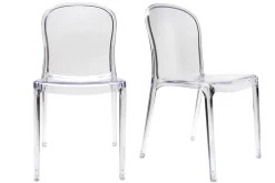 Miliboo 2 Design-Stühle THALYSSE Polycarbonat Transparent* Design-stühle