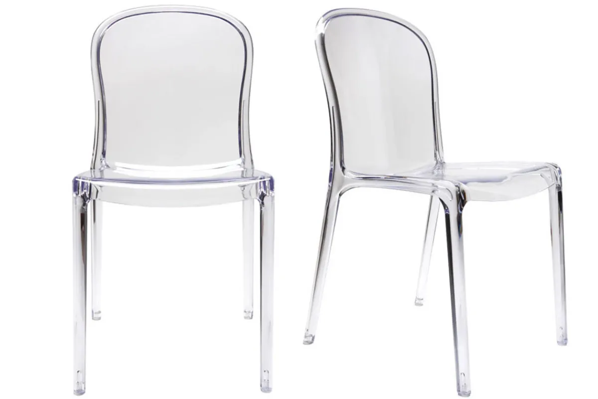 Miliboo 2 Design-Stühle THALYSSE Polycarbonat Transparent* Design-stühle