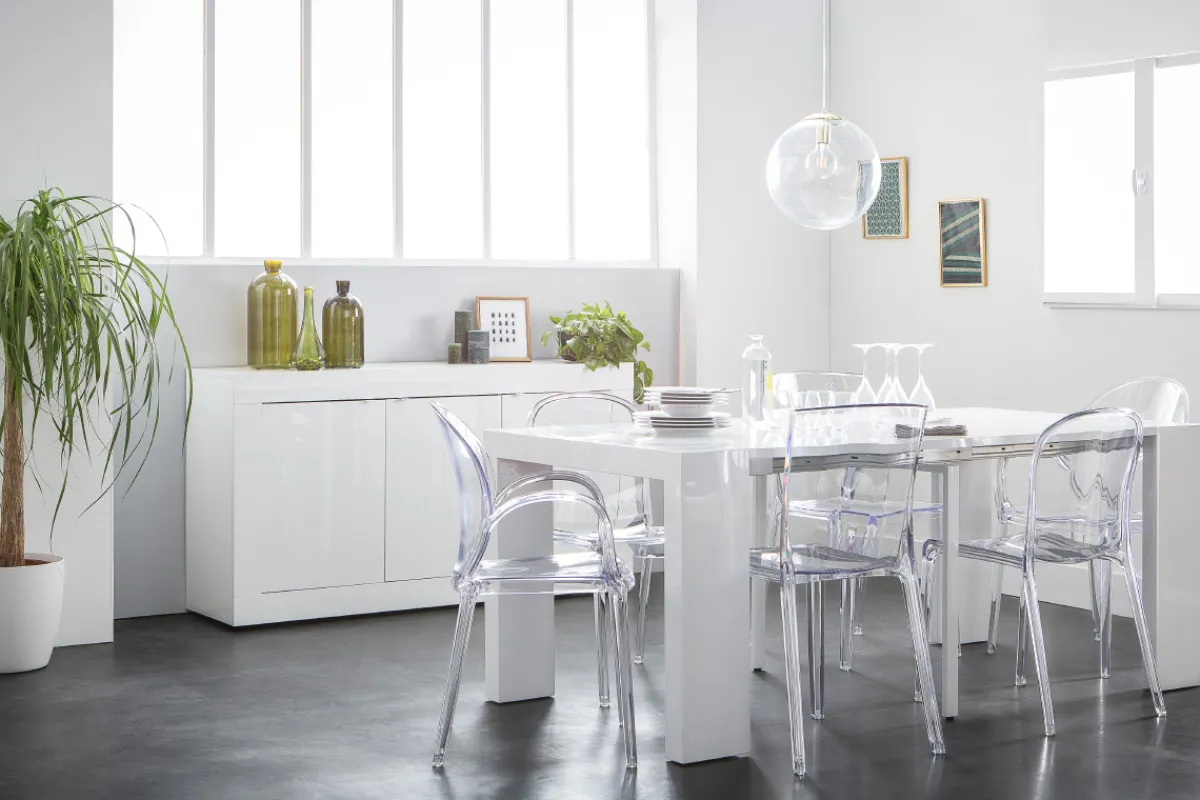Miliboo 2 Design-Stühle THALYSSE Polycarbonat Transparent* Design-stühle