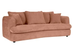 Miliboo Abnehmbares Design-Sofa mit 3-4 Plätzen in Terrakotta-Veloursstoff im Bohnen-Design SACHA* Design-sofas