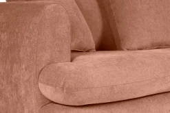 Miliboo Abnehmbares Design-Sofa mit 3-4 Plätzen in Terrakotta-Veloursstoff im Bohnen-Design SACHA* Design-sofas