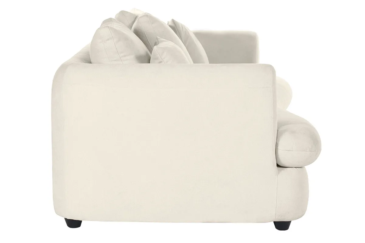 Miliboo Abnehmbares 3-4-Sitzer-Designsofa in hellem beigefarbenem samtigem Stoff mit Bohnenform - SACHA* Design-sofas