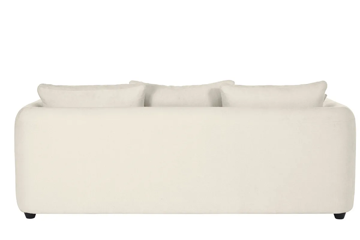 Miliboo Abnehmbares 3-4-Sitzer-Designsofa in hellem beigefarbenem samtigem Stoff mit Bohnenform - SACHA* Design-sofas