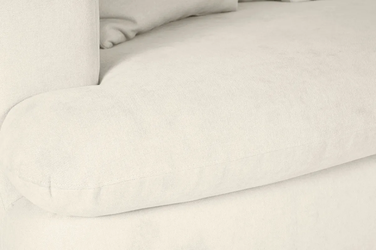 Miliboo Abnehmbares 3-4-Sitzer-Designsofa in hellem beigefarbenem samtigem Stoff mit Bohnenform - SACHA* Design-sofas