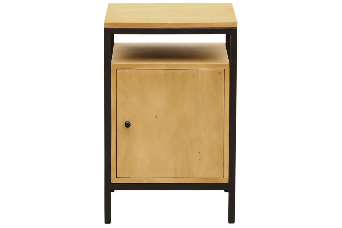 Miliboo Aufbewahrungsbox Schreibtisch Mangoholz und schwarzes Metall OPIUM* Design-schreibtische|Aufbewahrung Büro