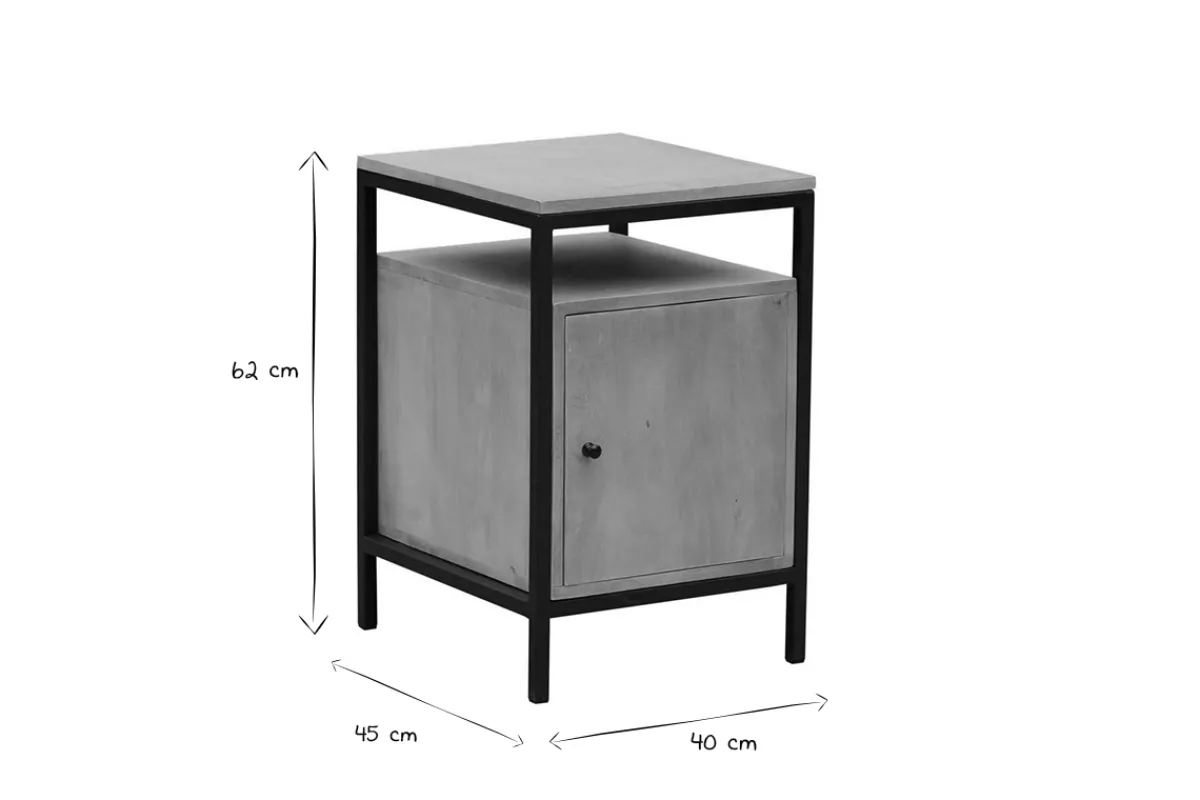 Miliboo Aufbewahrungsbox Schreibtisch Mangoholz und schwarzes Metall OPIUM* Design-schreibtische|Aufbewahrung Büro