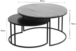 Miliboo Ausziehbare Couchtische aus Holz und Metall TAHL* Couchtische