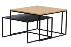 Miliboo Ausziehbare Couchtische aus massivem Mangoholz und Metall TAHL* Couchtische