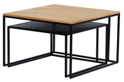 Miliboo Ausziehbare Couchtische aus massivem Mangoholz und Metall TAHL* Couchtische
