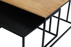Miliboo Ausziehbare Couchtische aus massivem Mangoholz und Metall TAHL* Couchtische