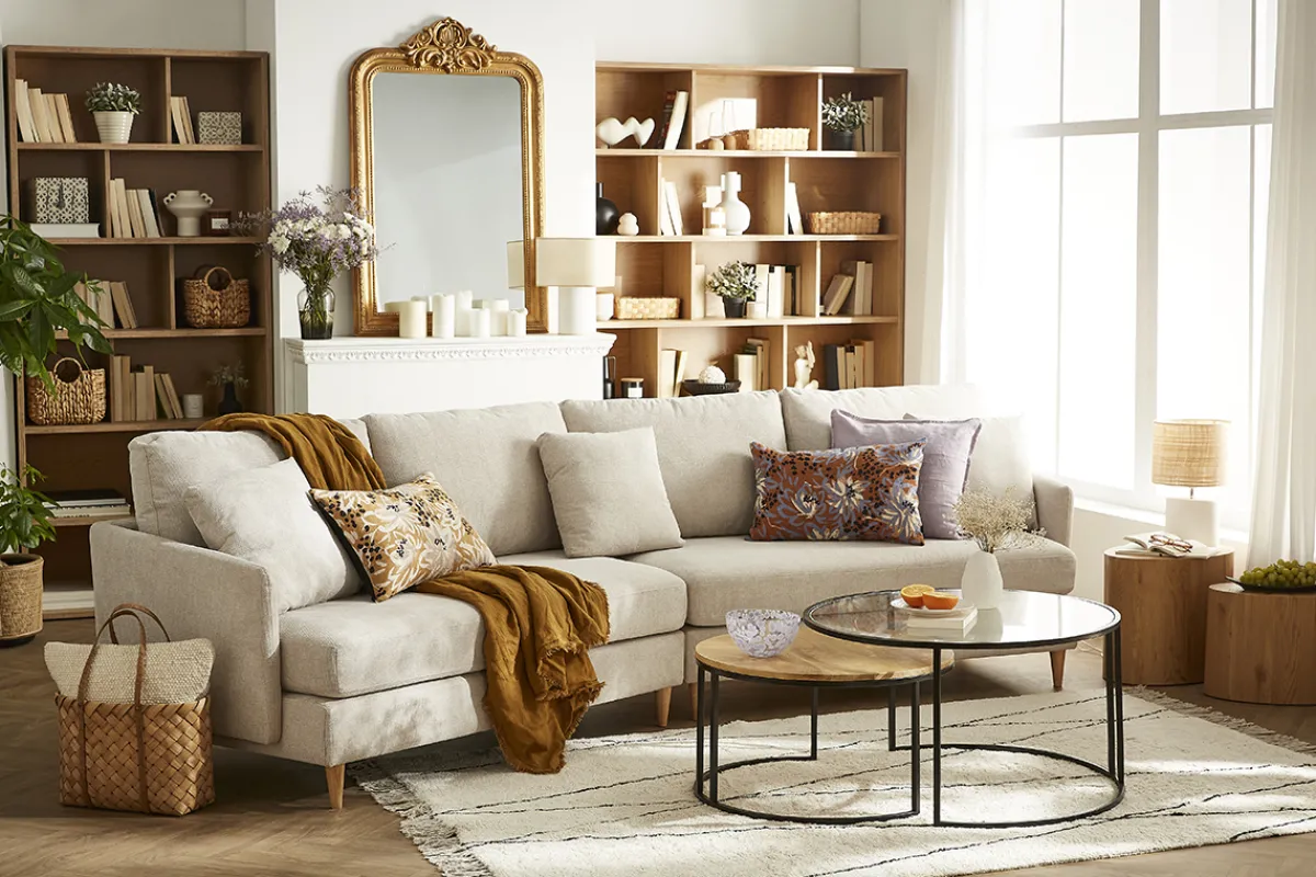 Miliboo Ausziehbare Couchtische aus gehärtetem Glas und massivem Mangoholz TAHL* Couchtische