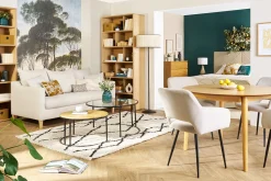 Miliboo Ausziehbare Couchtische aus gehärtetem Glas und massivem Mangoholz TAHL* Couchtische