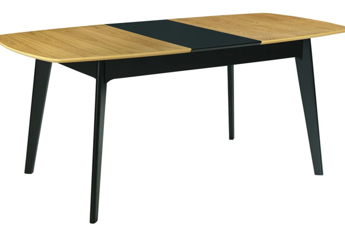 Miliboo Ausziehbare Tischplatte aus schwarzen Furnier 140+40x90 cm MEENA* Ausziehtische