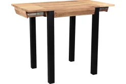 Miliboo Ausziehbarer Bar-Tisch aus Akazie und Metall L80-135 cm TRAP* Bartische/ Bar