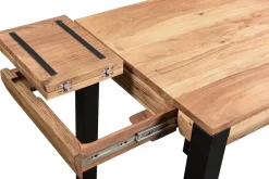 Miliboo Ausziehbarer Bar-Tisch aus Akazie und Metall L80-135 cm TRAP* Bartische/ Bar