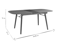 Miliboo Ausziehbarer Esstisch aus Nussbaumholz L150-180 cm SHELDON* Ausziehtische