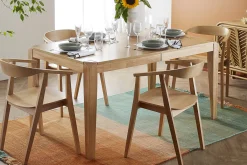 Miliboo Ausziehbarer Esstisch mit Eschen- und Hevea-Massivholzfurnier L150-180 cm BOLLY* Ausziehtische