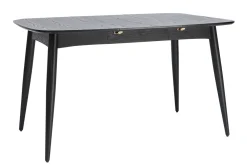 Miliboo Ausziehbarer Esstisch schwarz Länge 90x130 cm NORDECO* Ausziehtische