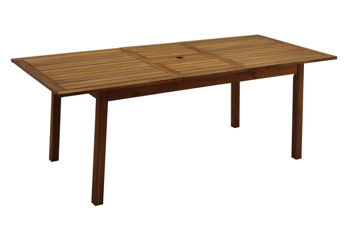 Miliboo Ausziehbarer Gartentisch aus Massivholz L160-210 cm MAYEL* Ausziehtische|Gartentische