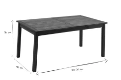 Miliboo Ausziehbarer Gartentisch aus Massivholz L160-210 cm MAYEL* Ausziehtische|Gartentische