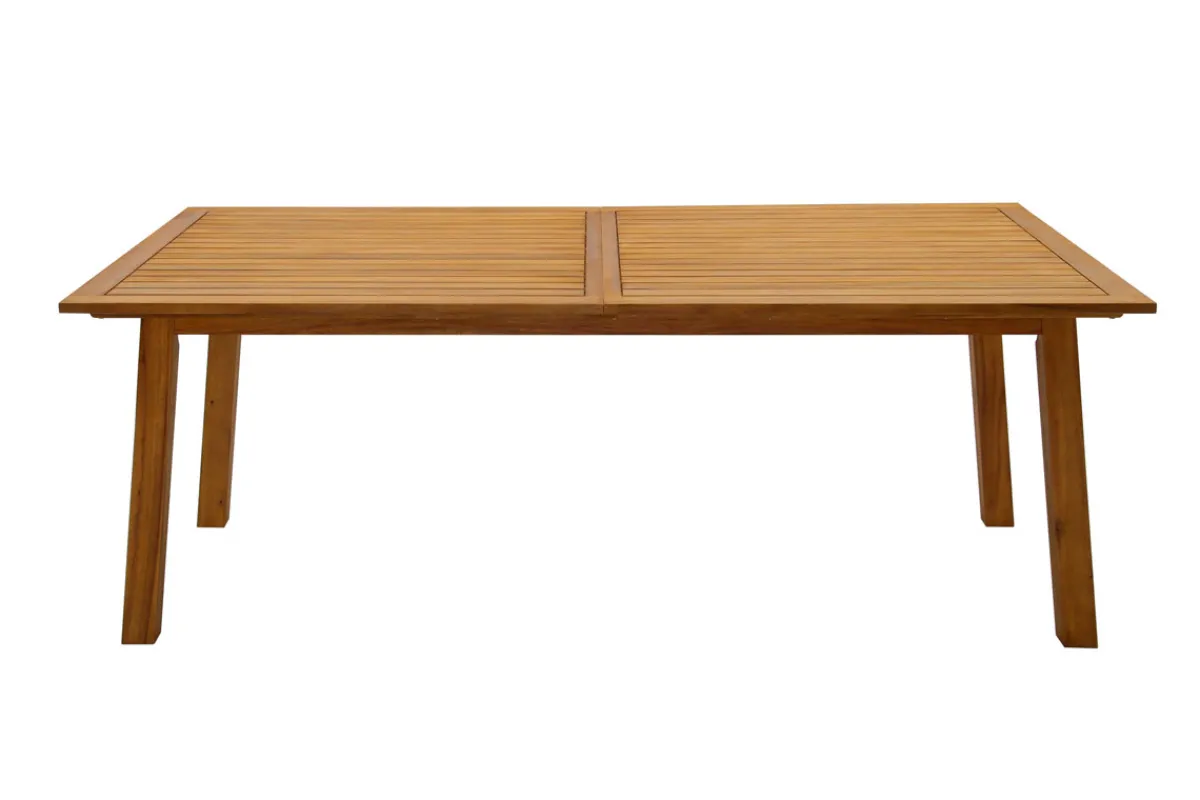 Miliboo Ausziehbarer Gartentisch mit integrierter Verlängerung aus Massivholz B210-300 cm MAYEL* Ausziehtische|Gartentische