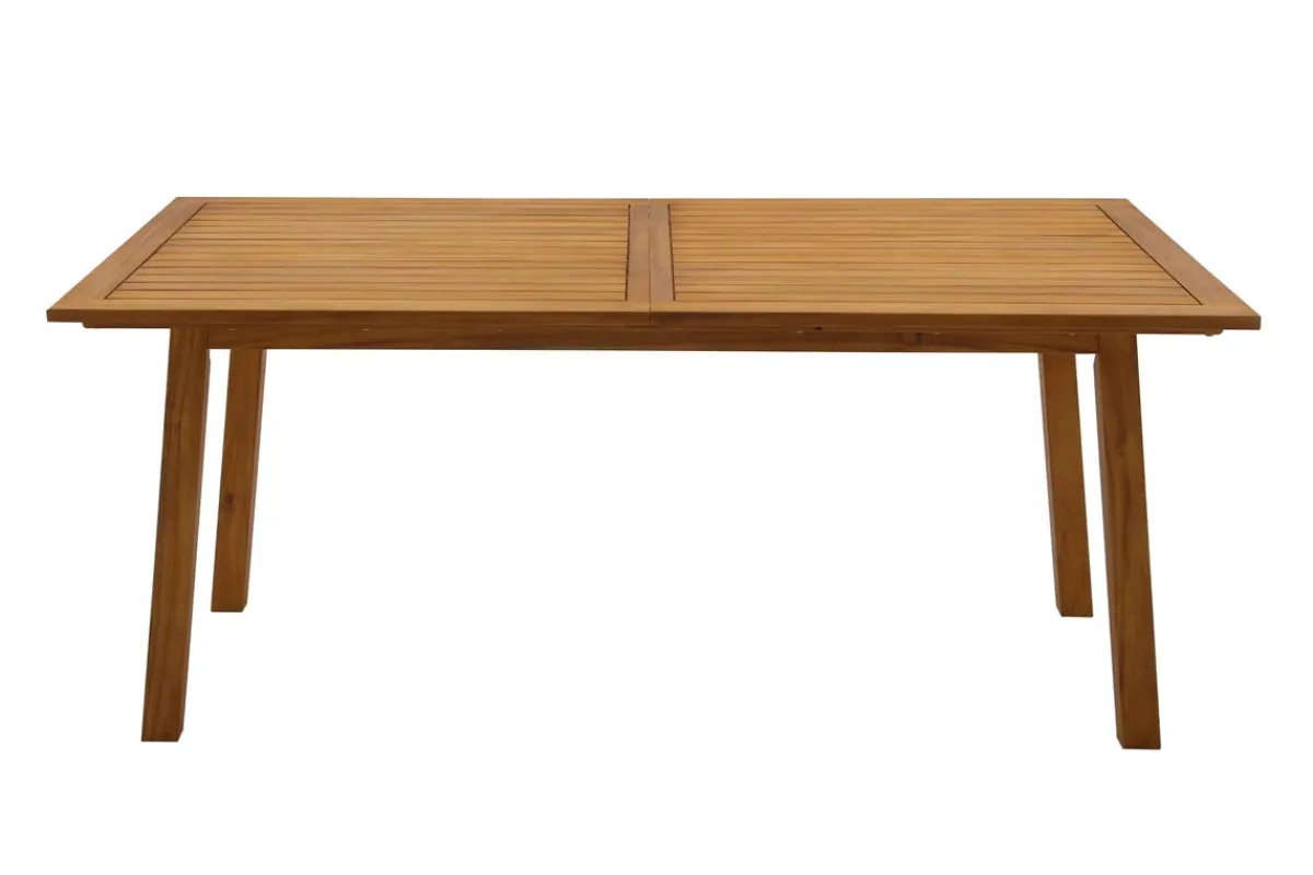 Miliboo Ausziehbarer Gartentisch mit integrierter Verlängerung aus Massivholz B180-240 cm MAYEL* Ausziehtische|Gartentische