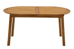 Miliboo Ausziehbarer Gartentisch mit integrierter Verlängerung aus Massivholz B160-210 cm MAYEL* Gartentische