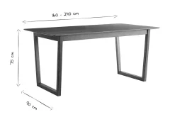 Miliboo Ausziehbarer rechteckiger Esstisch Wallnussfinish B160-240 cm LAHO* Ausziehtische