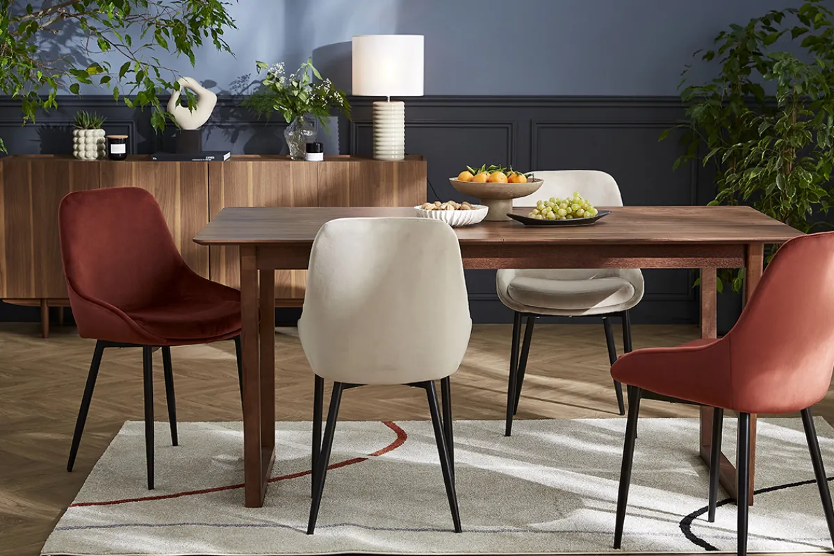 Miliboo Ausziehbarer rechteckiger Esstisch Wallnussfinish B160-240 cm LAHO* Ausziehtische