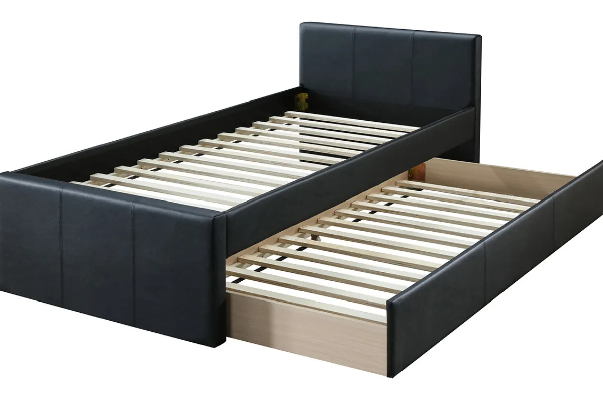 Miliboo Ausziehbett 90 x 195 cm Schwarz Matt MACCO*Kinder Betten Für Erwachsene|Kinderbetten