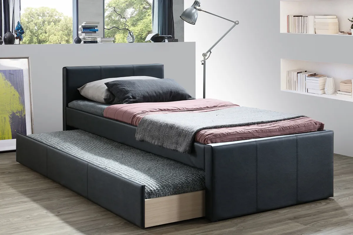Miliboo Ausziehbett 90 x 195 cm Schwarz Matt MACCO*Kinder Betten Für Erwachsene|Kinderbetten