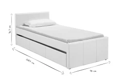 Miliboo Ausziehbett 90 x 195 cm Weiß MACCO*Kinder Kinderbetten|Kinderbetten