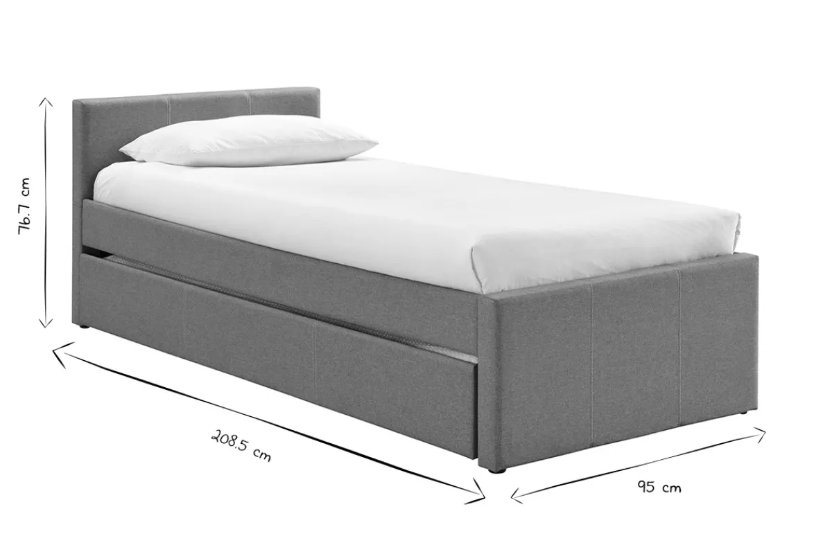 Miliboo Ausziehbett 90 x 195 grau MACCO*Kinder Kinderbetten|Kinderbetten