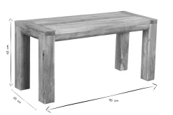 Miliboo Bank aus massivem Akazienholz B95 cm BALTO* Holzstühle|Bänke