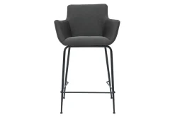 Miliboo Barhocker anthrazitgrauer Stoff H65 cm (2er-Set) CARLIE* Barhocker