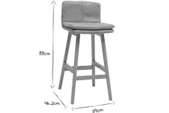 Miliboo Barhocker aus terrakottafarbenem Stoff mit strukturiertem Samteffekt und Holz (Set of 2) JOAN* Barhocker