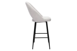 Miliboo Barhocker beiger Stoff mit Samteffekt H65cm (2er-Set) COSETTE* Barhocker