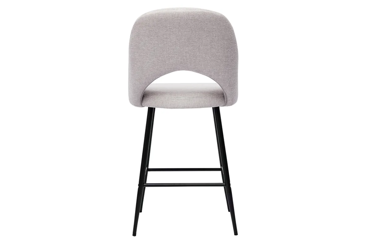 Miliboo Barhocker beiger Stoff mit Samteffekt H65cm (2er-Set) COSETTE* Barhocker