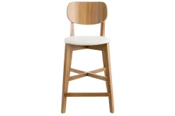 Miliboo Barhocker helles Holz weiß 65 cm (2er-Set) LUCIA* Barhocker