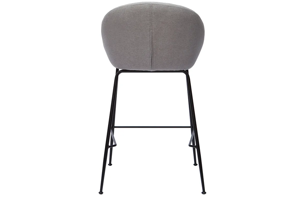 Miliboo Barhocker hellgrauer Stoff 65cm (2er Set) SHERU* Barhocker