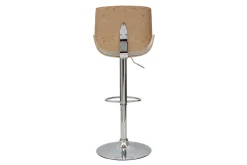 Miliboo Barhocker höhenverstellbar weiß und helles Holz VESPER* Barhocker