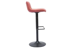 Miliboo Barhocker höhenverstellbar und um 360° drehbar aus Stoff mit strukturiertem Samteffekt in Terracotta und schwarzem Metall (2er-Set) BOOST* Barhocker