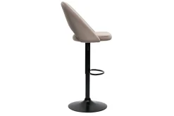 Miliboo Barhocker höhenverstellbar taupefarbener Samt und schwarzes Metall (2er-Set) COSETTE* Barhocker