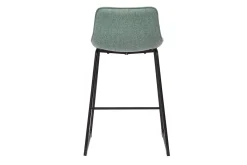 Miliboo Barhocker in blassgrünem Stoff mit Samteffekt und Metallfuß H65 cm (2er-Set) BOOST* Barhocker