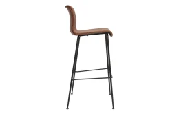 Miliboo Barhocker in braunem Antik-Look und schwarzes Metall H75 cm (2er-Set) HAROLD* Barhocker