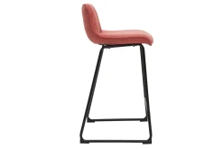 Miliboo Barhocker in Terracotta mit Samteffekt-Stoff und Metall H65 cm (2er-Set) BOOST* Barhocker