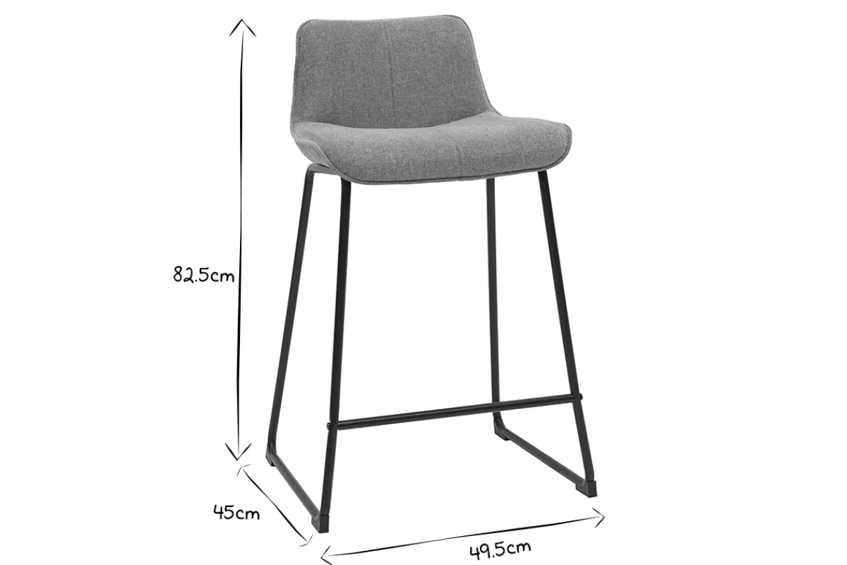 Miliboo Barhocker in Terracotta mit Samteffekt-Stoff und Metall H65 cm (2er-Set) BOOST* Barhocker