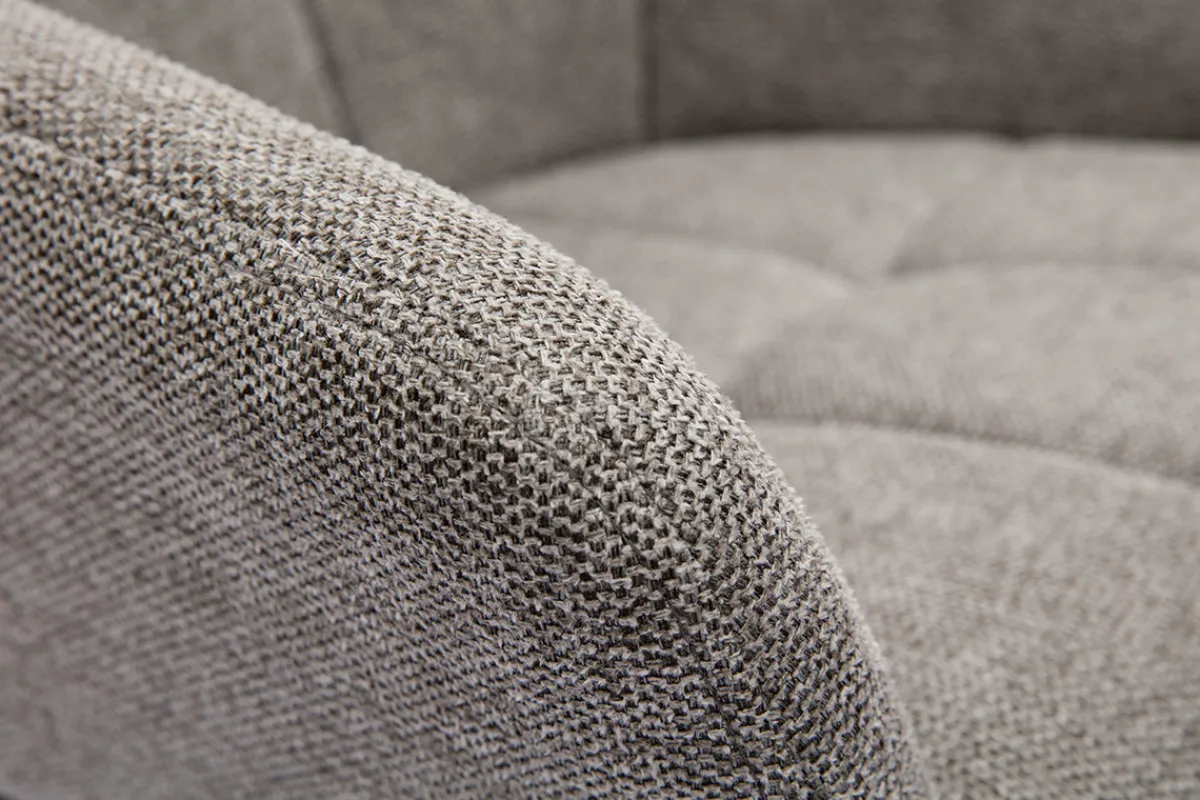 Miliboo Barhocker mit gepolsterten Sitzen aus Stoff mit Samteffekt, grau meliert, schwarzes Metall H65 cm (2er-Set) MONTERO* Barhocker