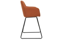 Miliboo Barhocker rostbrauner Stoff mit Samteffekt H65cm (2er-Set) AMIKA* Barhocker