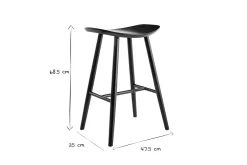 Miliboo Barhocker schwarz H65 cm (2er-Set) DEMORY* Barhocker